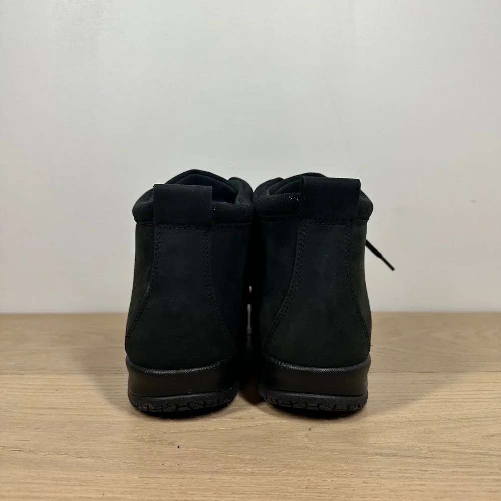 SAS Chukka Boots Mens 9 M Black Leather Lace Up Comfort Walking Workwear